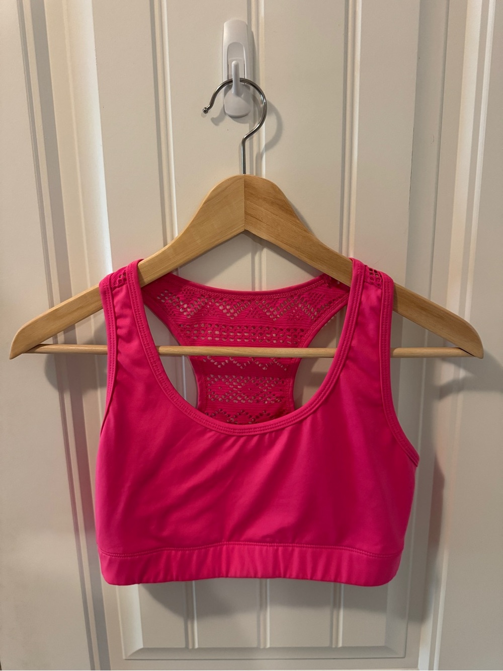 ZYIA Neon Pink Lace Racerback Sports Bra